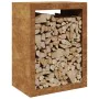 Rusty steel firewood rack 60x40x80 cm by , Firewood bags and holders - Ref: Foro24-851002, Price: 94,22 €, Discount: %