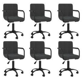 Swivel dining chairs 6 units black velvet by , dining chairs - Ref: Foro24-3088020, Price: 433,51 €, Discount: %