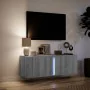 Wall-mounted TV stand with LED lights in Sonoma gray, 100x31x35 cm. by , TV Furniture - Ref: Foro24-852269, Price: 66,94 €, D...