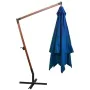 Hanging parasol with light blue fir wood pole 3x3 m by vidaXL, Umbrellas - Ref: Foro24-313779, Price: 157,37 €, Discount: %