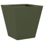 2 olive green steel planters 30x30x30 cm by , Pots and planters - Ref: Foro24-851045, Price: 63,59 €, Discount: %