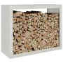 Stainless steel firewood rack 100x40x80 cm by , Firewood bags and holders - Ref: Foro24-850979, Price: 183,23 €, Discount: %