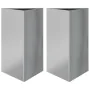 Triangular planters 2 units galvanized steel 50x43x75 cm by , Pots and planters - Ref: Foro24-851182, Price: 105,66 €, Discou...