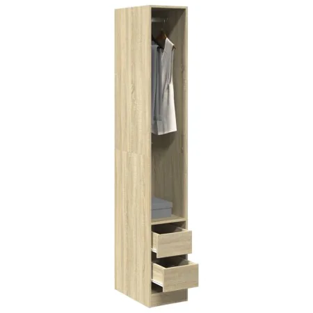 Engineered wood wardrobe in Sonoma oak, 30x50x200 cm. by , Wardrobes - Ref: Foro24-3307740, Price: 141,69 €, Discount: %