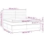 Box spring bed with LED lights, dark brown fabric mattress, 200x200 cm. by , Beds and slatted bases - Ref: Foro24-3134984, Pr...