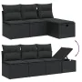 8-teiliges Gartensofa-Set mit schwarzen Polstern aus synthetischem Rattan. von , Gartensets - Ref: Foro24-3265178, Preis: 534...