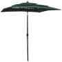 3-level umbrella with a green aluminum pole 2x2 m by vidaXL, Umbrellas - Ref: Foro24-313845, Price: 57,86 €, Discount: %