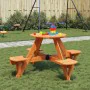 Picknicktisch für 4 Kinder mit Sonnenschirmloch aus Fichtenholz. von , Gartentische - Ref: Foro24-4008988, Preis: 93,17 €, Ra...