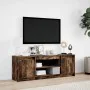 LED TV stand in smoked oak engineered wood 139.5x34x50 cm by , TV Furniture - Ref: Foro24-852198, Price: 99,05 €, Discount: %