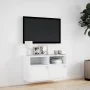 Wall-mounted TV stand with LED lights white 80x31x45 cm by , TV Furniture - Ref: Foro24-852327, Price: 74,74 €, Discount: %