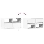 Wall-mounted TV stand with LED lights white 80x31x45 cm by , TV Furniture - Ref: Foro24-852327, Price: 74,74 €, Discount: %