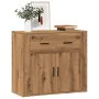 Handgefertigter Eichenholz-Sideboard aus Ingenieurholz, 80x33x70 cm. von , Sideboards - Ref: Foro24-857076, Preis: 96,45 €, R...