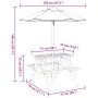 Picnic table for 4 children with umbrella hole made of fir wood. by , Garden tables - Ref: Foro24-3281616, Price: 91,31 €, Di...