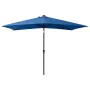 Umbrella with LED and azure blue steel pole 2x3 m by vidaXL, Umbrellas - Ref: Foro24-313793, Price: 67,02 €, Discount: %