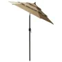 3-tier parasol with taupe gray aluminum pole 2 m by vidaXL, Umbrellas - Ref: Foro24-313855, Price: 61,73 €, Discount: %