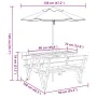 Picnic table for 4 children with umbrella hole made of fir wood. by , Garden tables - Ref: Foro24-3281620, Price: 124,56 €, D...