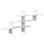 Engineered wood white wall shelf 124.5x18x60.5 cm by , Shelves and shelves - Ref: Foro24-853263, Price: 37,52 €, Discount: %