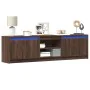 LED TV stand made of brown oak engineered wood, measuring 180x34x50 cm. by , TV Furniture - Ref: Foro24-3307918, Price: 152,5...