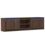 LED TV stand made of brown oak engineered wood, measuring 180x34x50 cm. by , TV Furniture - Ref: Foro24-3307918, Price: 152,5...