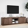 LED TV stand made of brown oak engineered wood, measuring 180x34x50 cm. by , TV Furniture - Ref: Foro24-3307918, Price: 152,5...