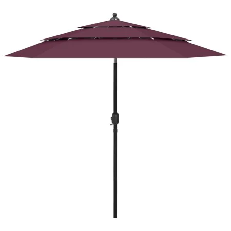 3-level umbrella with a 2.5m burgundy aluminum pole by vidaXL, Umbrellas - Ref: Foro24-313864, Price: 70,59 €, Discount: %