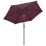 3-level umbrella with a 2.5m burgundy aluminum pole by vidaXL, Umbrellas - Ref: Foro24-313864, Price: 70,59 €, Discount: %