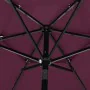 3-level umbrella with a 2.5m burgundy aluminum pole by vidaXL, Umbrellas - Ref: Foro24-313864, Price: 70,59 €, Discount: %