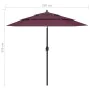 3-level umbrella with a 2.5m burgundy aluminum pole by vidaXL, Umbrellas - Ref: Foro24-313864, Price: 70,59 €, Discount: %