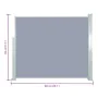 Seitlicher ausziehbarer Markisenstoff 120x300 cm grau von , Sonnenschirme - Ref: Foro24-45363, Preis: 64,69 €, Rabatt: %