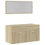 Set de muebles de baño 2 pzas madera contrachapada roble Sonoma de , Muebles de baño - Ref: Foro24-849647, Precio: 79,44 €, D...