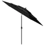 3-tier parasol with black aluminum pole 3 m by vidaXL, Umbrellas - Ref: Foro24-313874, Price: 65,65 €, Discount: %