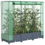 Raised bed with greenhouse cover in rattan look 120x40x123 cm by , Pots and planters - Ref: Foro24-4015825, Price: 74,27 €, D...