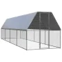 Jaula gallinero de acero galvanizado 2x8x2 m de , Jaulas y habitáculos para animales pequeños - Ref: Foro24-3278805, Precio: ...