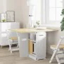 Folding butterfly dining table Crown made of white pine wood by , Kitchen and dining tables - Ref: Foro24-4013435, Price: 206...