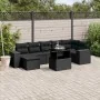 8-teiliges Gartensofa-Set mit schwarzen Polstern aus synthetischem Rattan. von , Gartensets - Ref: Foro24-3269315, Preis: 622...