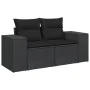 8-teiliges Gartensofa-Set mit schwarzen Polstern aus synthetischem Rattan. von , Gartensets - Ref: Foro24-3269315, Preis: 622...