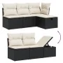 6-piece garden sofa set with black synthetic rattan cushions by , Garden sets - Ref: Foro24-3263782, Price: 381,60 €, Discoun...