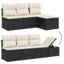 8-teiliges Gartensofa-Set mit schwarzen Polstern aus synthetischem Rattan. von , Gartensets - Ref: Foro24-3263282, Preis: 544...