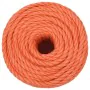 Orange 16 mm 50 m polypropylene work rope by , Ropes and metal cords - Ref: Foro24-152948, Price: 38,74 €, Discount: %