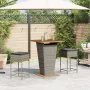 3-piece garden bar set with grey PE rattan cushions by , Garden sets - Ref: Foro24-3261482, Price: 276,09 €, Discount: %