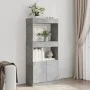 Engineered wood sideboard in concrete gray 63x33x140 cm by , Bookcases and shelves - Ref: Foro24-855109, Price: 83,49 €, Disc...