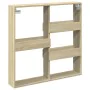 Engineered wood wall cabinet in Sonoma oak, 80x15x80 cm. by , Shelves and shelves - Ref: Foro24-854546, Price: 44,81 €, Disco...