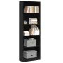 Engineered wood black shelf 60x24x176 cm by , Bookcases and shelves - Ref: Foro24-857822, Price: 74,27 €, Discount: %