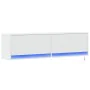 Wall-mounted TV stand with LED lights white 140x31x38 cm by , TV Furniture - Ref: Foro24-852369, Price: 111,67 €, Discount: %