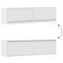 Wall-mounted TV stand with LED lights white 140x31x38 cm by , TV Furniture - Ref: Foro24-852369, Price: 111,67 €, Discount: %