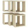 Wall cube shelves 6 units Sonoma oak 30x15x30 cm by , Shelves and shelves - Ref: Foro24-807009, Price: 40,62 €, Discount: %