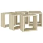 Wall cube shelves 6 units Sonoma oak 30x15x30 cm by , Shelves and shelves - Ref: Foro24-807009, Price: 40,62 €, Discount: %