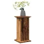 Pedestal expositor con almacenaje madera envejecida 31x30x60 cm de , Soportes para macetas - Ref: Foro24-854623, Precio: 49,1...