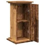 Pedestal expositor con almacenaje madera envejecida 31x30x60 cm de , Soportes para macetas - Ref: Foro24-854623, Precio: 49,1...