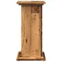 Pedestal expositor con almacenaje madera envejecida 31x30x60 cm de , Soportes para macetas - Ref: Foro24-854623, Precio: 49,1...